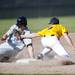 Skyline senior Patrick Lewis is tagged out by Chelsea Garrett Farmer on Monday, April 22. Daniel Brenner I AnnArbor.com